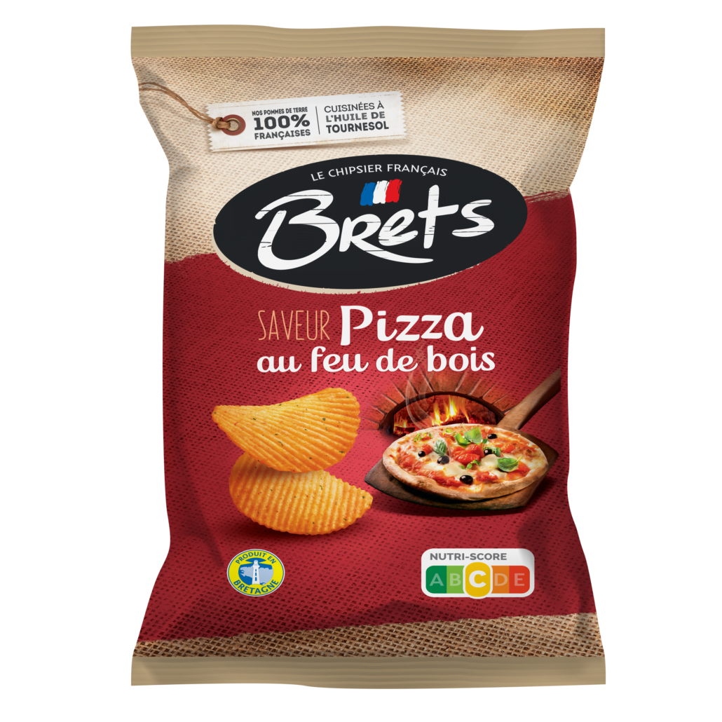 Chips Brets ondulées saveur Pizza au Feu de Bois Brets Le chipsier français