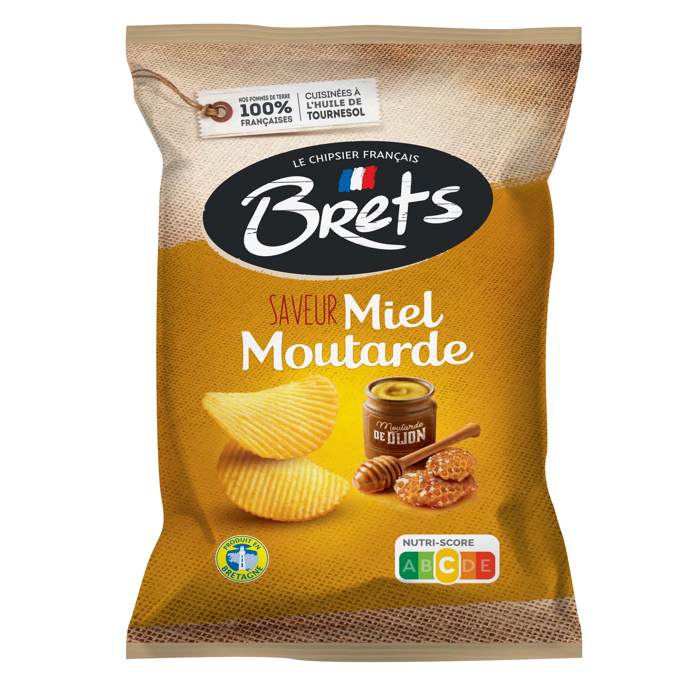 Chips Brets ondulées saveur Miel Moutarde - Bret's - Le chipsier